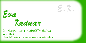 eva kadnar business card